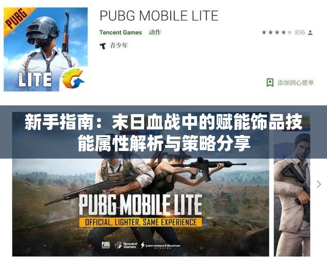新手指南：末日血战中的赋能饰品技能属性解析与策略分享
