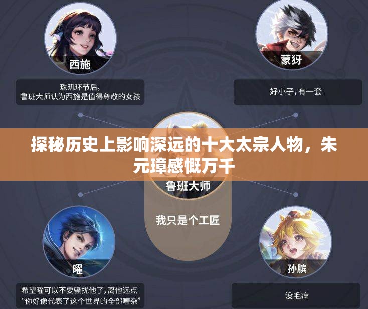 探秘历史上影响深远的十大太宗人物，朱元璋感慨万千