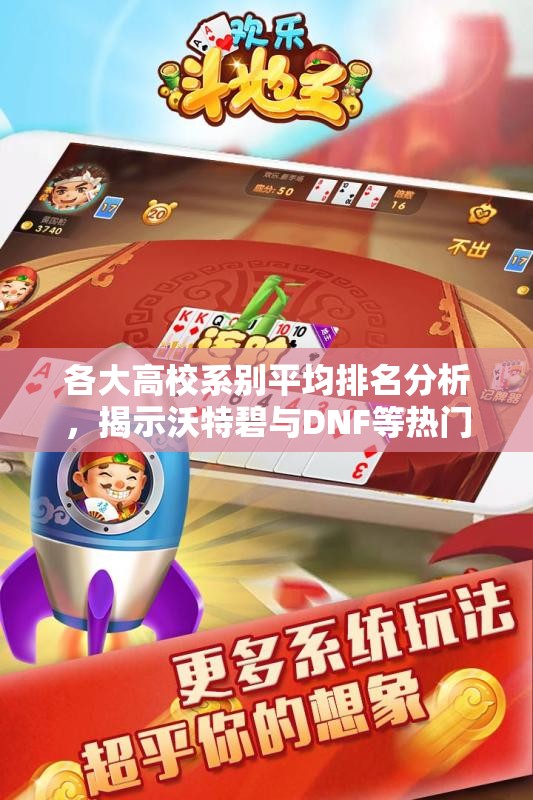 各大高校系别平均排名分析，揭示沃特碧与DNF等热门院校的实力差异