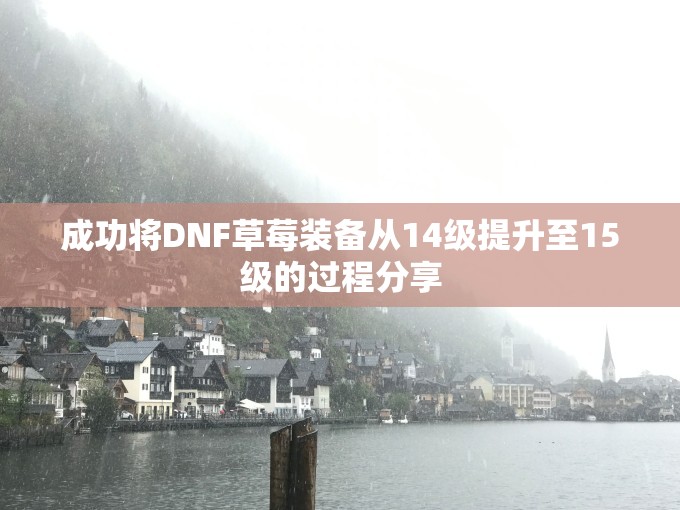 成功将DNF草莓装备从14级提升至15级的过程分享