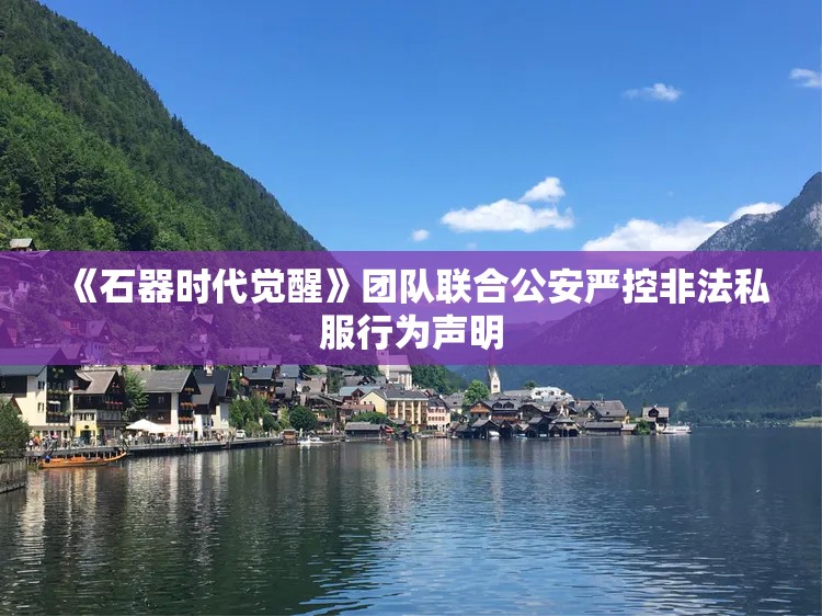 《石器时代觉醒》团队联合公安严控非法私服行为声明