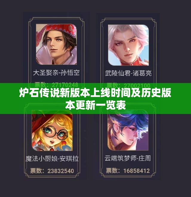 炉石传说新版本上线时间及历史版本更新一览表