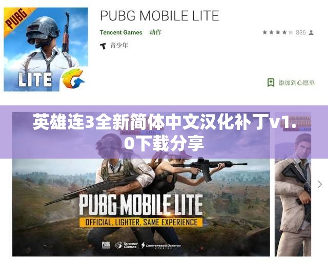 英雄连3全新简体中文汉化补丁v1.0下载分享