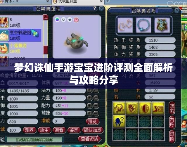 梦幻诛仙手游宝宝进阶评测全面解析与攻略分享