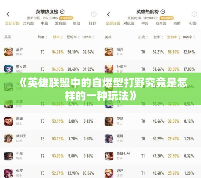 《英雄联盟中的自爆型打野究竟是怎样的一种玩法》