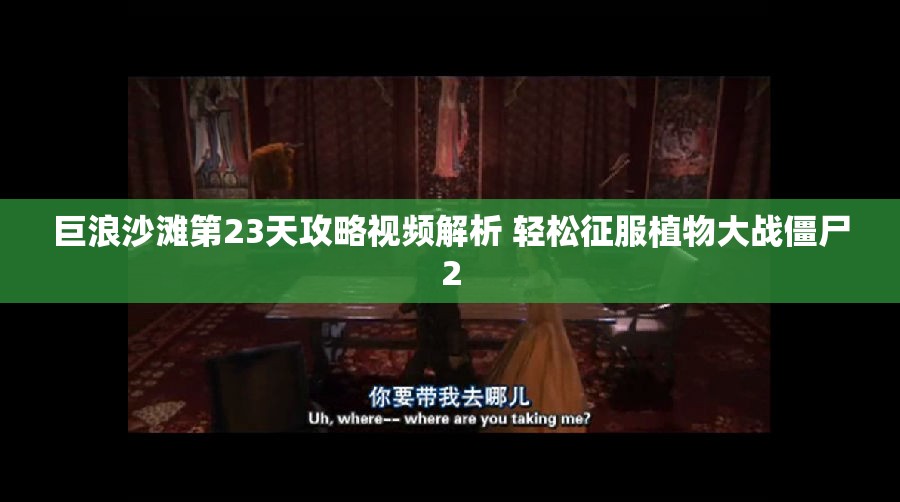 巨浪沙滩第23天攻略视频解析 轻松征服植物大战僵尸2