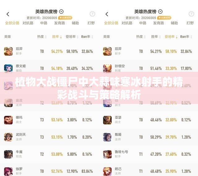 植物大战僵尸中大蒜味寒冰射手的精彩战斗与策略解析