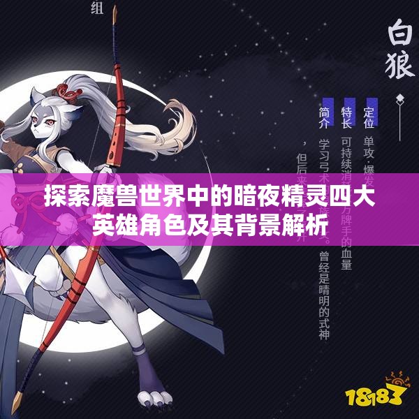 探索魔兽世界中的暗夜精灵四大英雄角色及其背景解析