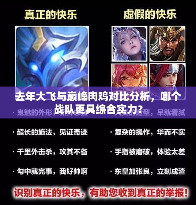 去年大飞与巅峰肉鸡对比分析，哪个战队更具综合实力？
