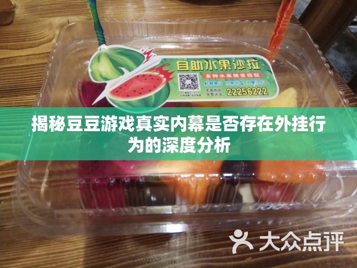 揭秘豆豆游戏真实内幕是否存在外挂行为的深度分析