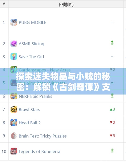 探索迷失物品与小贼的秘密：解锁《古剑奇谭》支线任务《丢三落四》