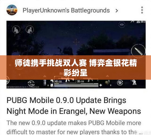 师徒携手挑战双人赛 博弈金银花精彩纷呈
