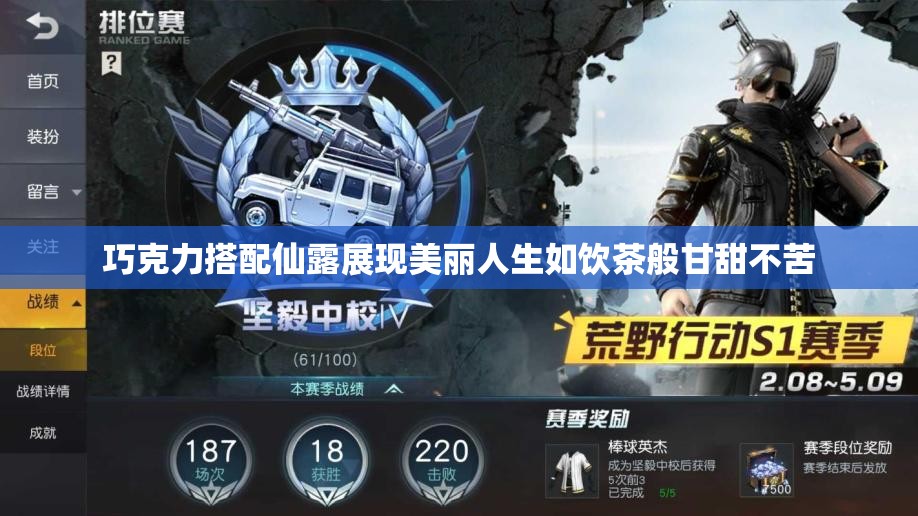 巧克力搭配仙露展现美丽人生如饮茶般甘甜不苦