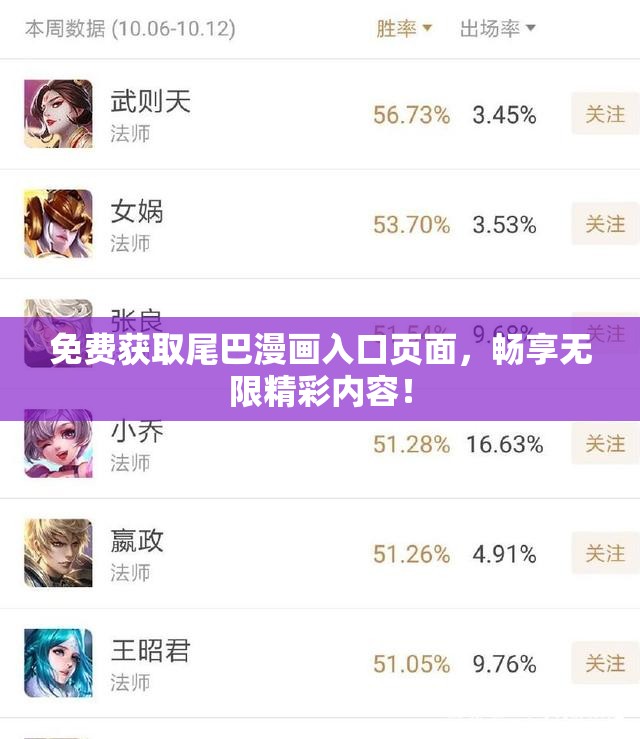 免费获取尾巴漫画入口页面，畅享无限精彩内容！
