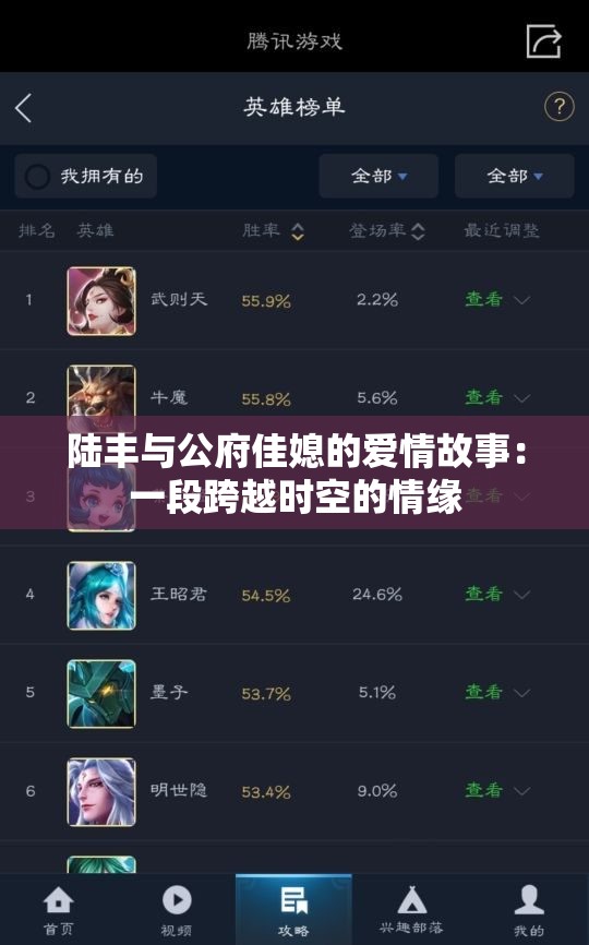 陆丰与公府佳媳的爱情故事：一段跨越时空的情缘