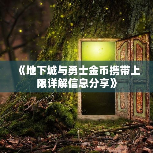 《地下城与勇士金币携带上限详解信息分享》