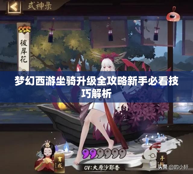 梦幻西游坐骑升级全攻略新手必看技巧解析
