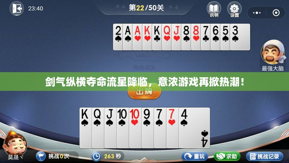 剑气纵横夺命流星降临，意浓游戏再掀热潮！