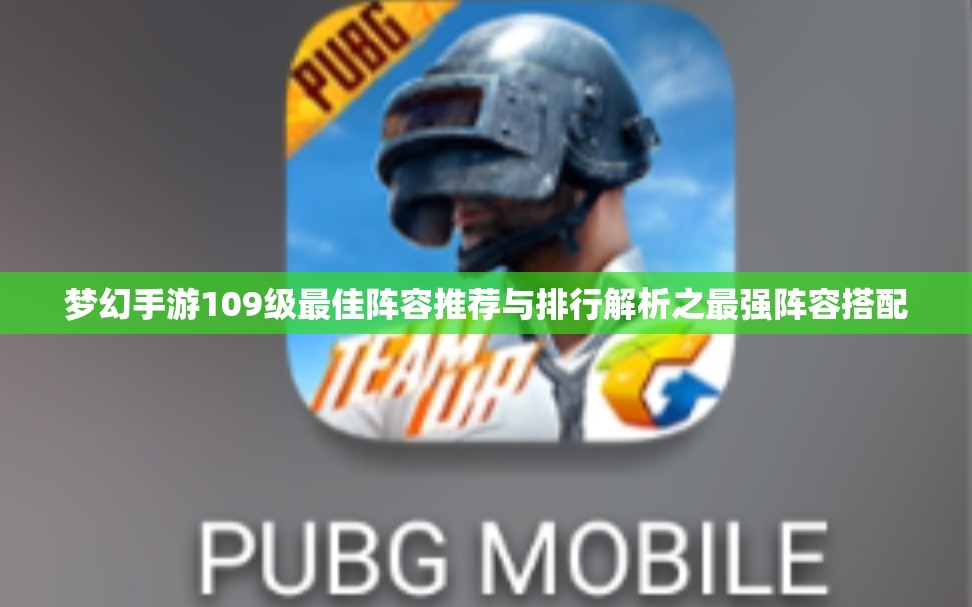 梦幻手游109级最佳阵容推荐与排行解析之最强阵容搭配