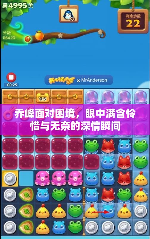 乔峰面对困境，眼中满含怜惜与无奈的深情瞬间