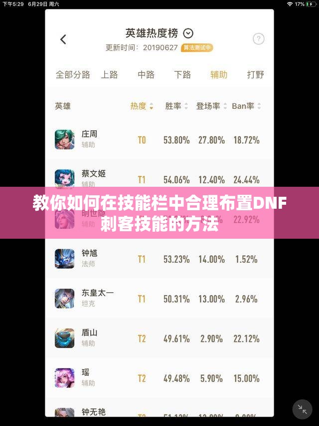教你如何在技能栏中合理布置DNF刺客技能的方法